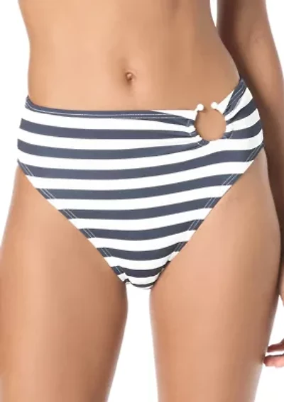 High Waist Side Ring Bikini Bottom