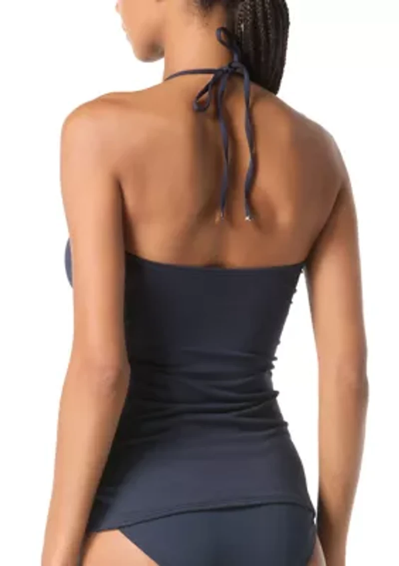 Shirred Halter Tankini Top