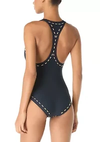 Studded Racerback One Piece Swimsuit