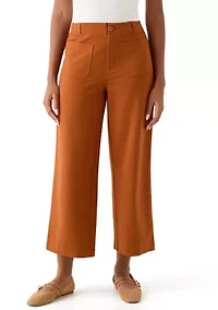 Women's Ankle Ponte Wide Leg Pants