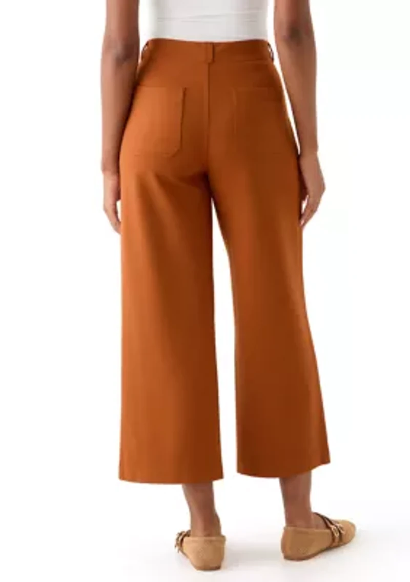 Women's Ankle Ponte Wide Leg Pants