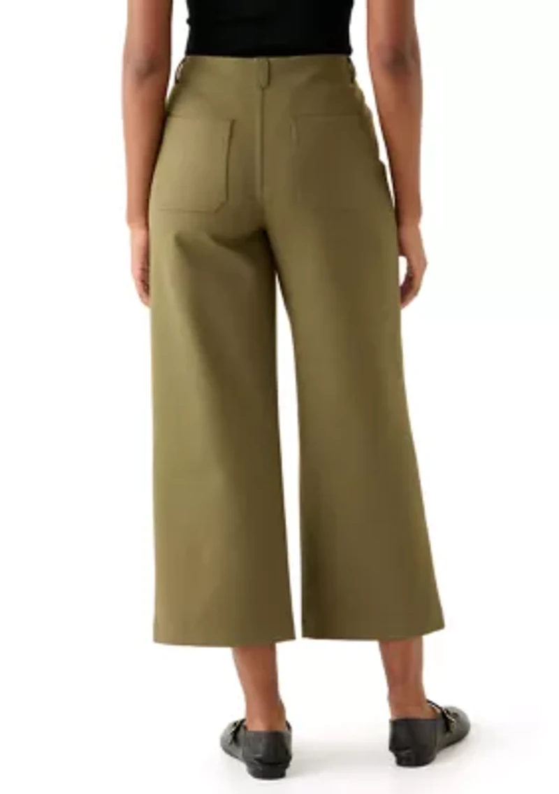 Women's Ankle Ponte Wide Leg Pants