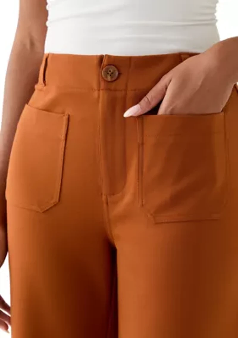 Women's Ankle Ponte Wide Leg Pants