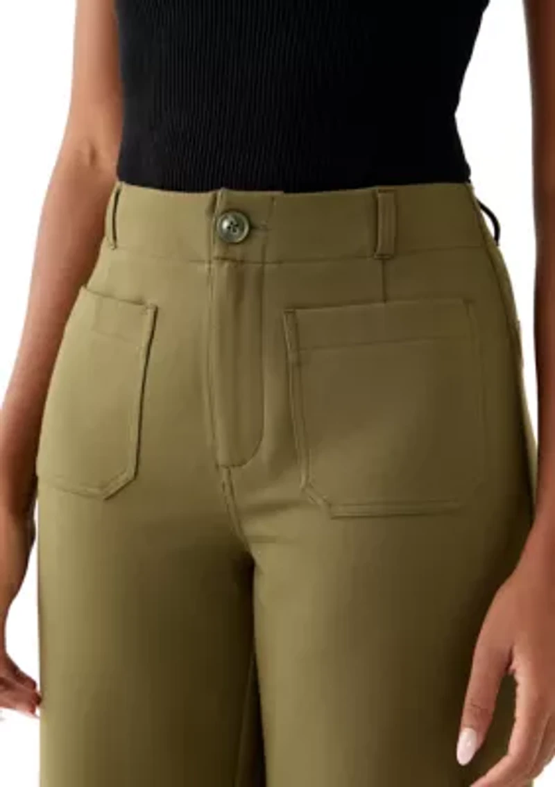 Women's Ankle Ponte Wide Leg Pants