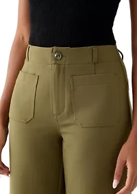 Women's Ankle Ponte Wide Leg Pants
