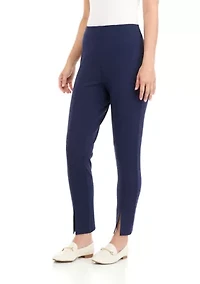 Petite Ponte Straight Pants