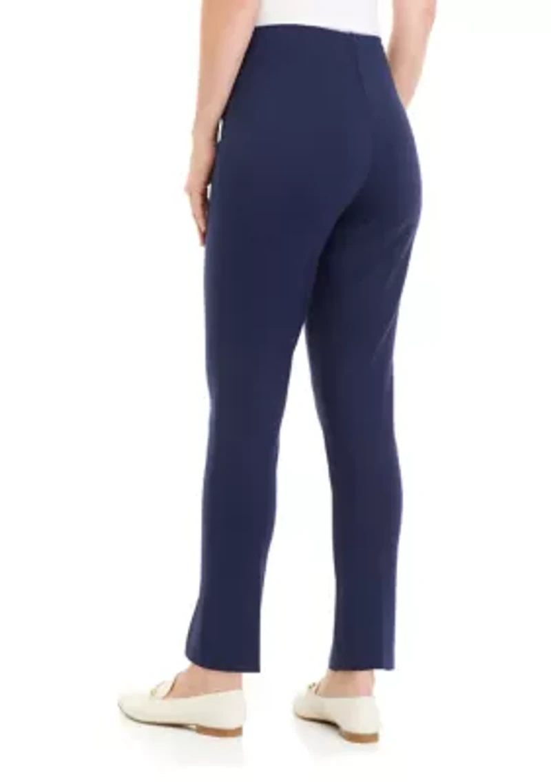 Petite Ponte Straight Pants