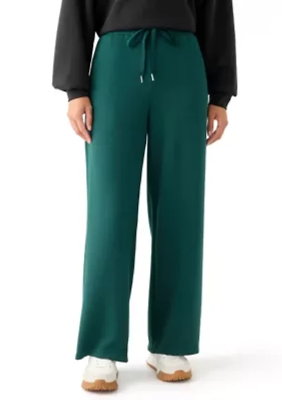 Petite Tie Waist Wide Leg Pants