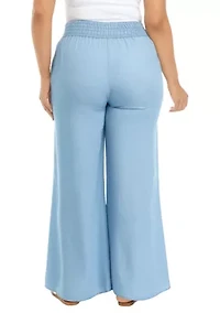 Plus Smocked Waist Swing Pants