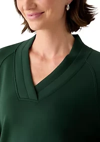 Women's Long Sleeve V-Neck Free Flow Top