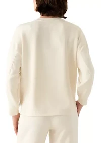 Women's Long Sleeve Oversized Free Flow Crew Neck Pullover