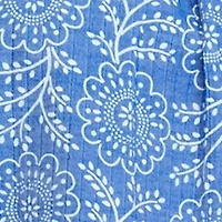 Plus Printed Smocked Neck Top