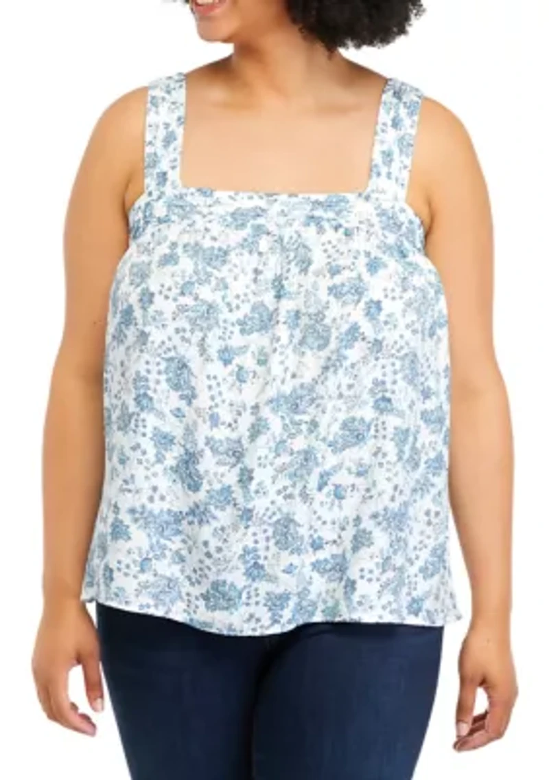 Plus Square Neck Tank Top