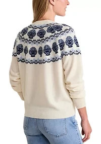 Women's Seaspun Cashmere Shell Intarsia Sweater