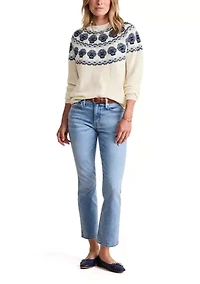 Women's Seaspun Cashmere Shell Intarsia Sweater