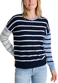 Women's Long Sleeve Striped Sweater