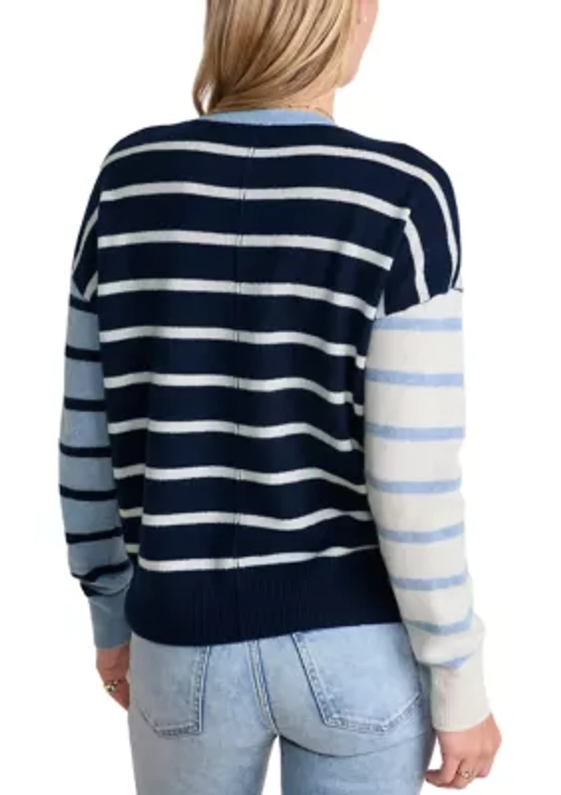 Women's Long Sleeve Striped Sweater