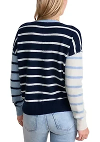 Women's Long Sleeve Striped Sweater