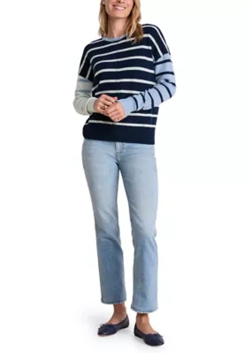 Women's Long Sleeve Striped Sweater