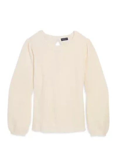 Women's Balloon Sleeve Bow Back Sweater