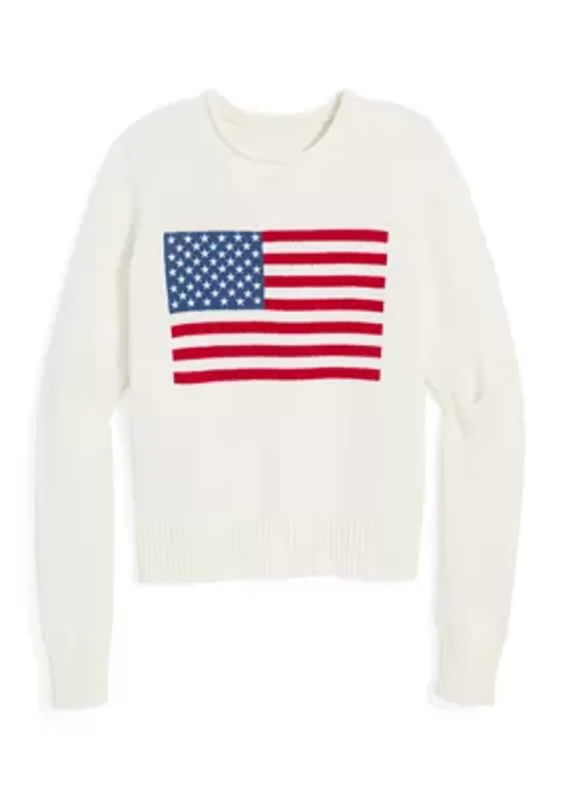 Women's Roll Neck Flag Graphic Sweater