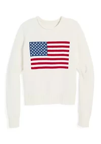 Women's Roll Neck Flag Graphic Sweater