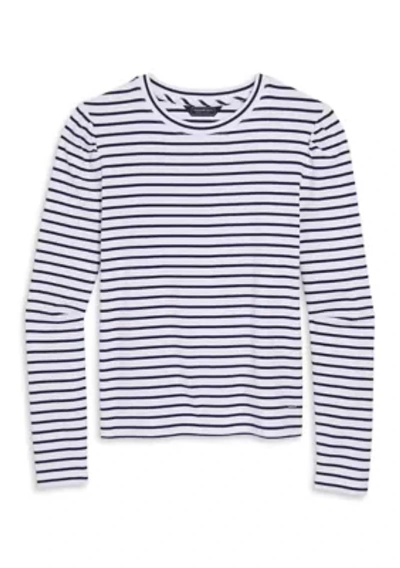 Women's Striped Puff Sleeve Top