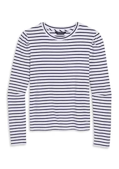 Women's Striped Puff Sleeve Top