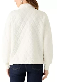 Women's Long Sleeve Quilted Quarter Zip Top