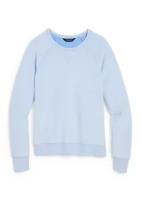 Women's Long Sleeve Crew Neck Fleece Sweatshirt