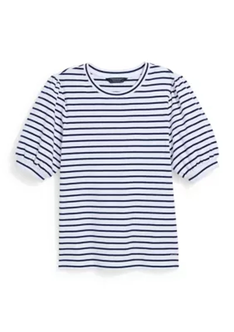 Women's Puff Sleeve Striped Top