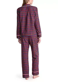 Holiday Flannel Printed Pajama Set