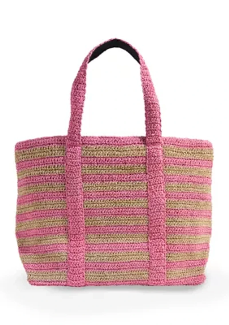 Paper Straw Tote Bag with Handle