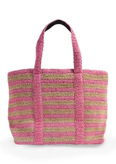 Paper Straw Tote Bag with Handle