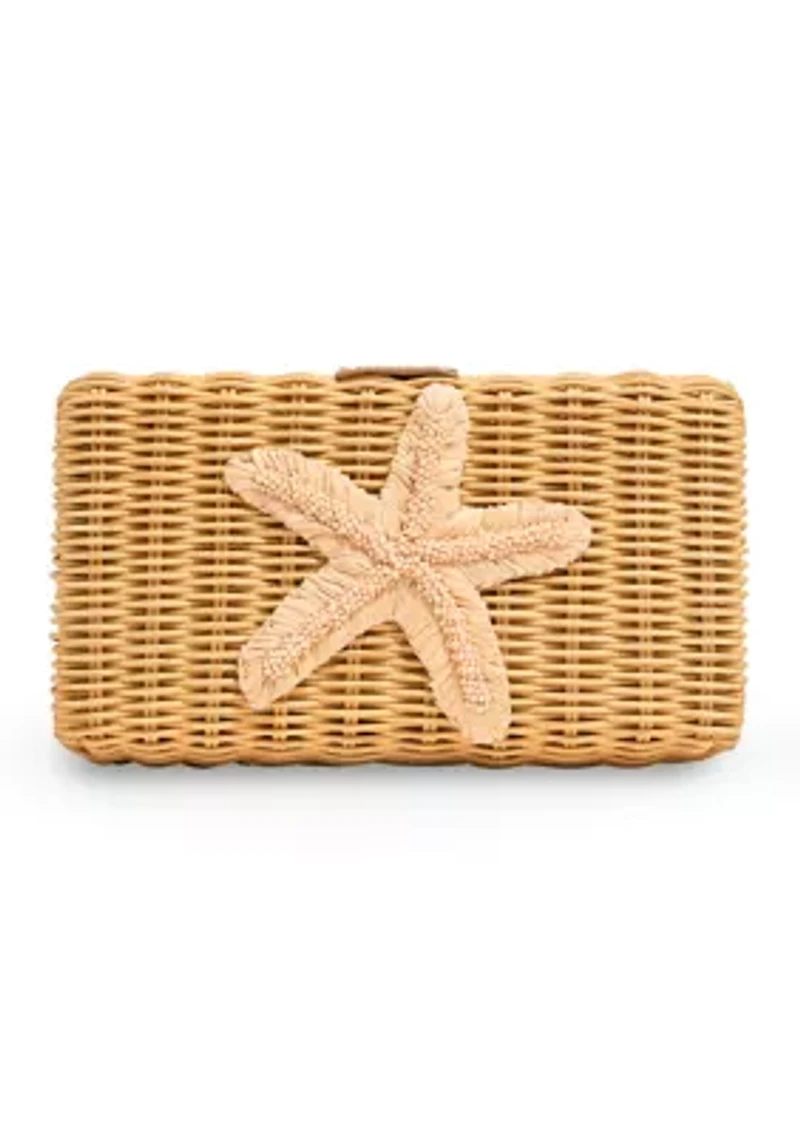 Wicker Starfish Clutch