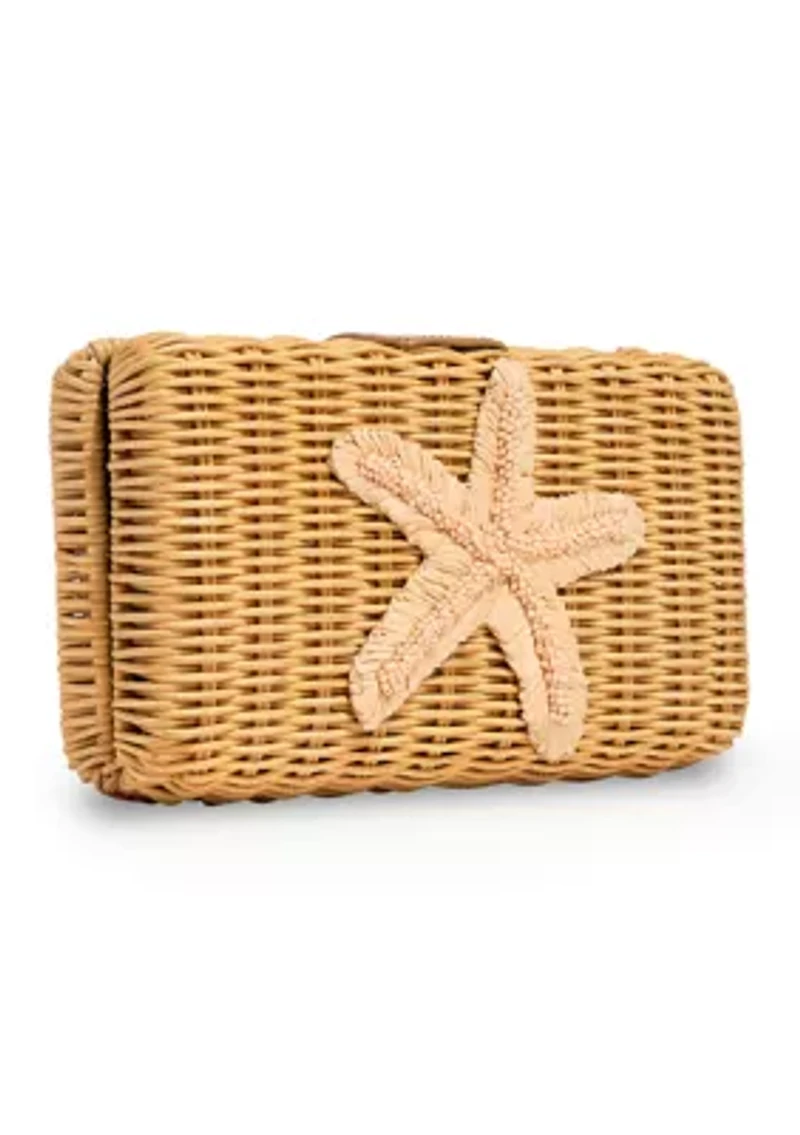 Wicker Starfish Clutch
