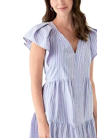 Women's Sophie Ruffle Sleeve Tiered Dress
