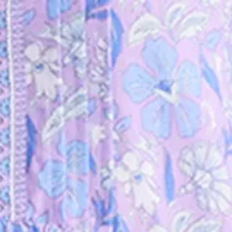 Women's Printed Flutter Sleeve Dress