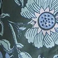 Women's Long Blouson Sleeve Printed Dress