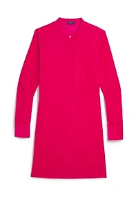 Women's Long Sleeve Corded Popover Dress