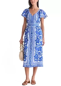Women's Short Sleeve Britt Midi Dress
