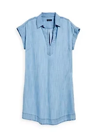 Women's Short Sleeve Margo Chambray Dress