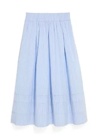 Women's Poplin Midi Skirt