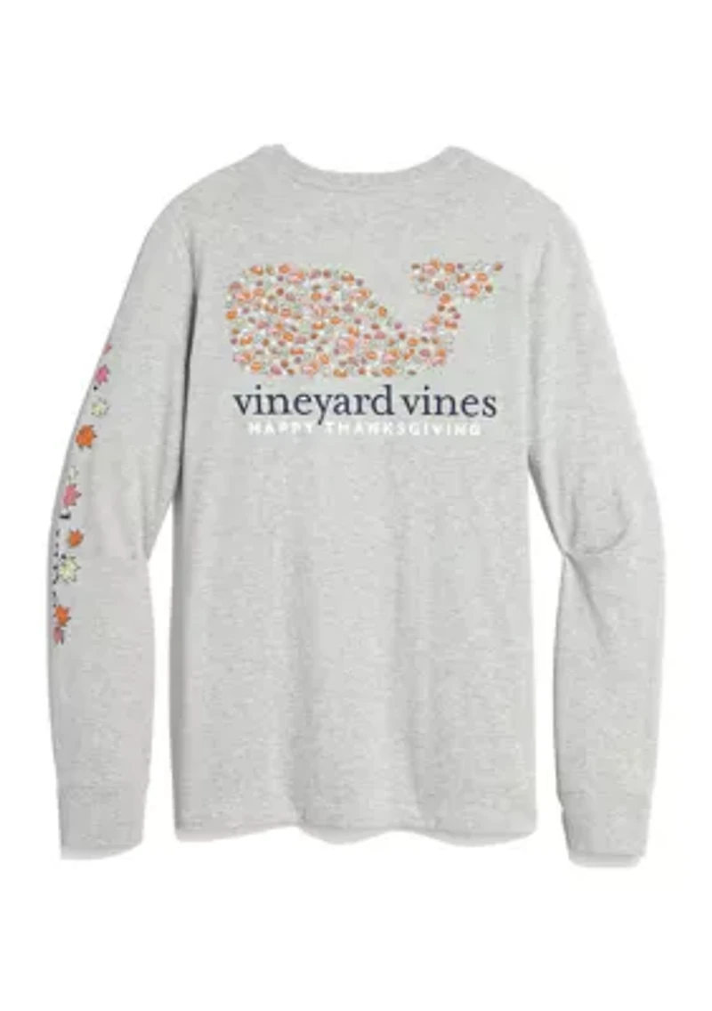 Thanksgiving Icons Long Sleeve Pocket T-Shirt