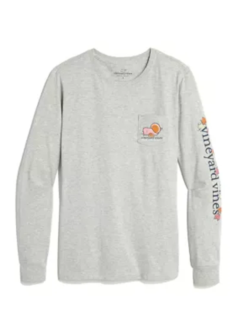 Thanksgiving Icons Long Sleeve Pocket T-Shirt