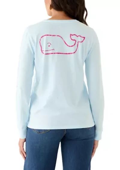 Women's Vintage Whale Graphic Pocket T-Shirt