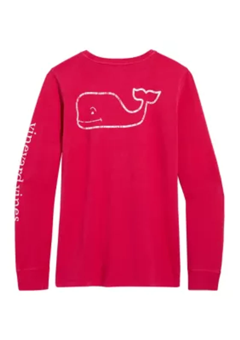 Vintage Whale Graphic Pocket T-Shirt