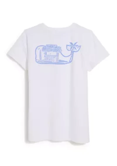 Women's Whale Fill Pocket Graphic T-Shirt