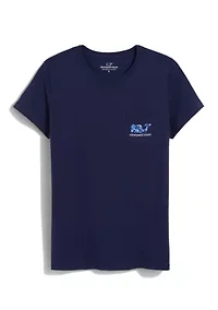 Women's Short Sleeve Whale Fill Pocket Graphic T-Shirt