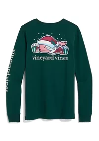 Women's Long Sleeve Mrs. Claus Whale Logo Graphic T-Shirt